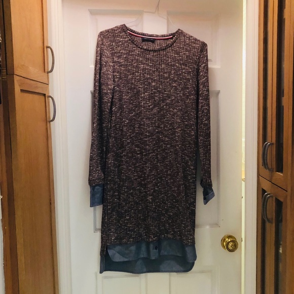 Tommy Hilfiger burgundy-denim Sweater Dress - Picture 2 of 5